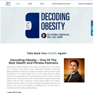 Decoding Obesity Website Homepage | Deftsoft SEO