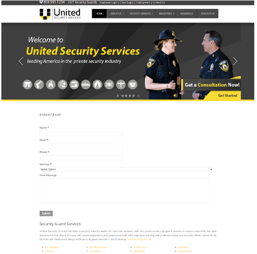 United Security Services Website's Case Study